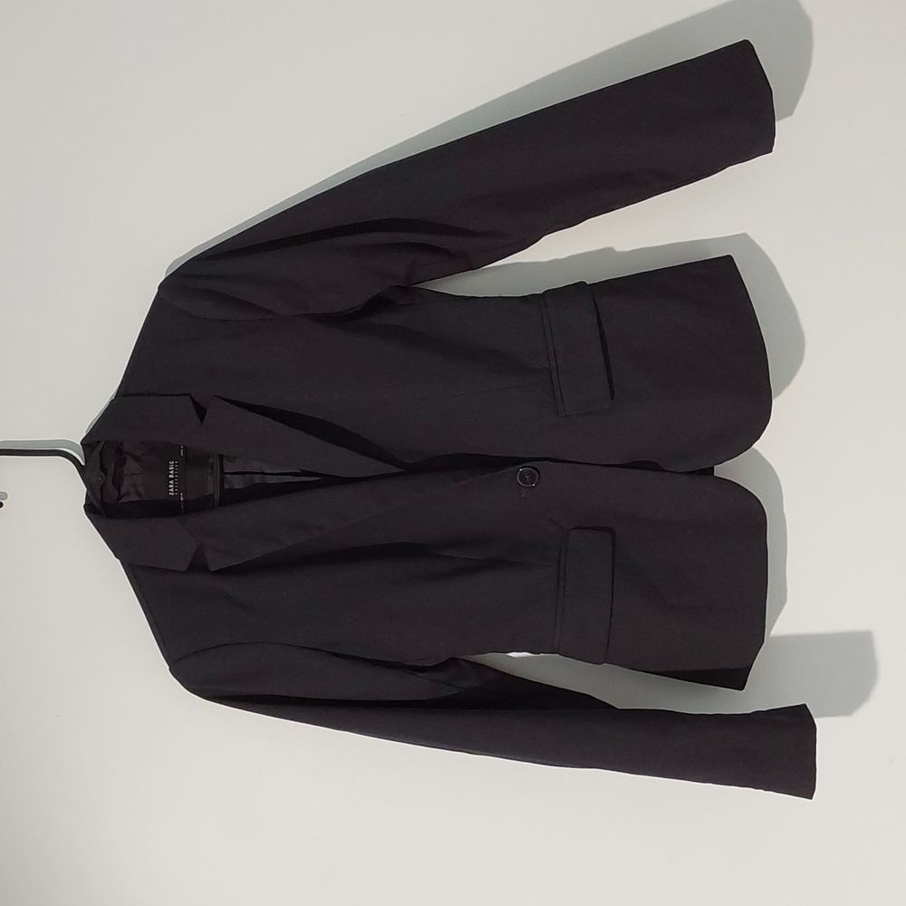 Zara‎ Fitted Blazer/Jacket, Dark Gray. Size 2.